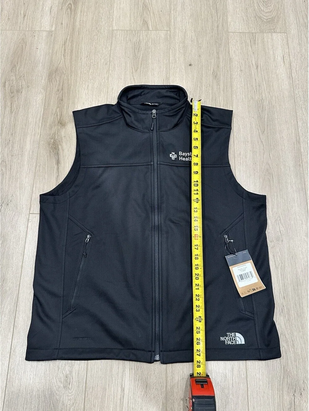 NWT North Face Mens Vest XL Black Ridgewall Soft Shell Fleece Lined Wind Wall